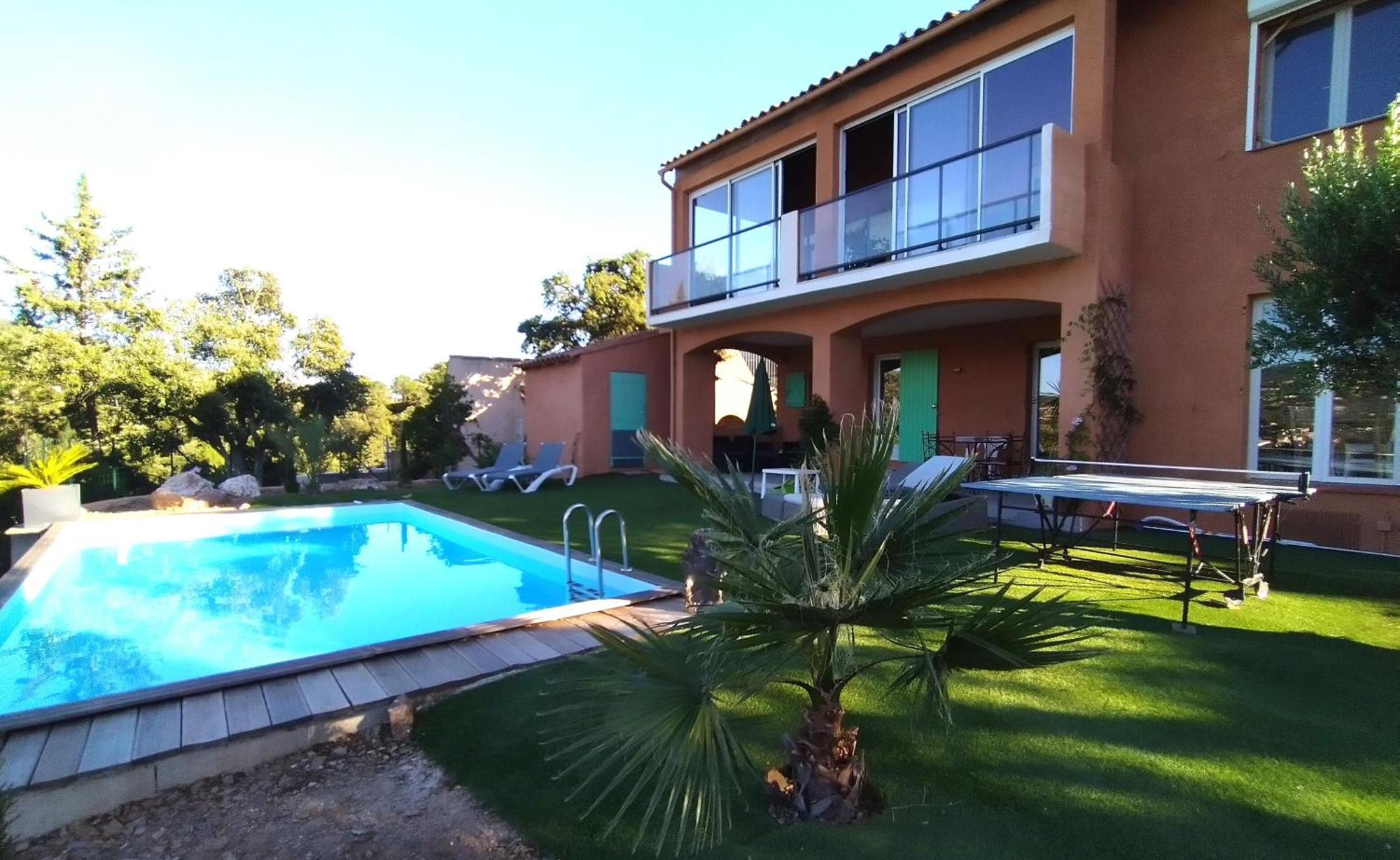 Superbe Bas De Villa 80 M2 Piscine Privee Reservee Aux Vacanciers Avec Vue Magnifique 6 Couchages La Londe-les-Maures Exterior foto